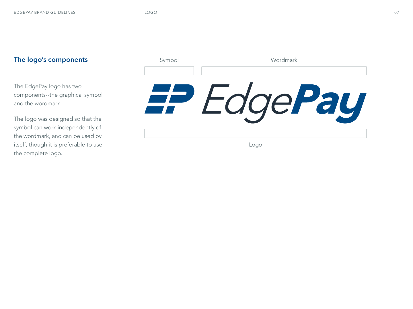 EdgePay Brand Guide - Logo Components