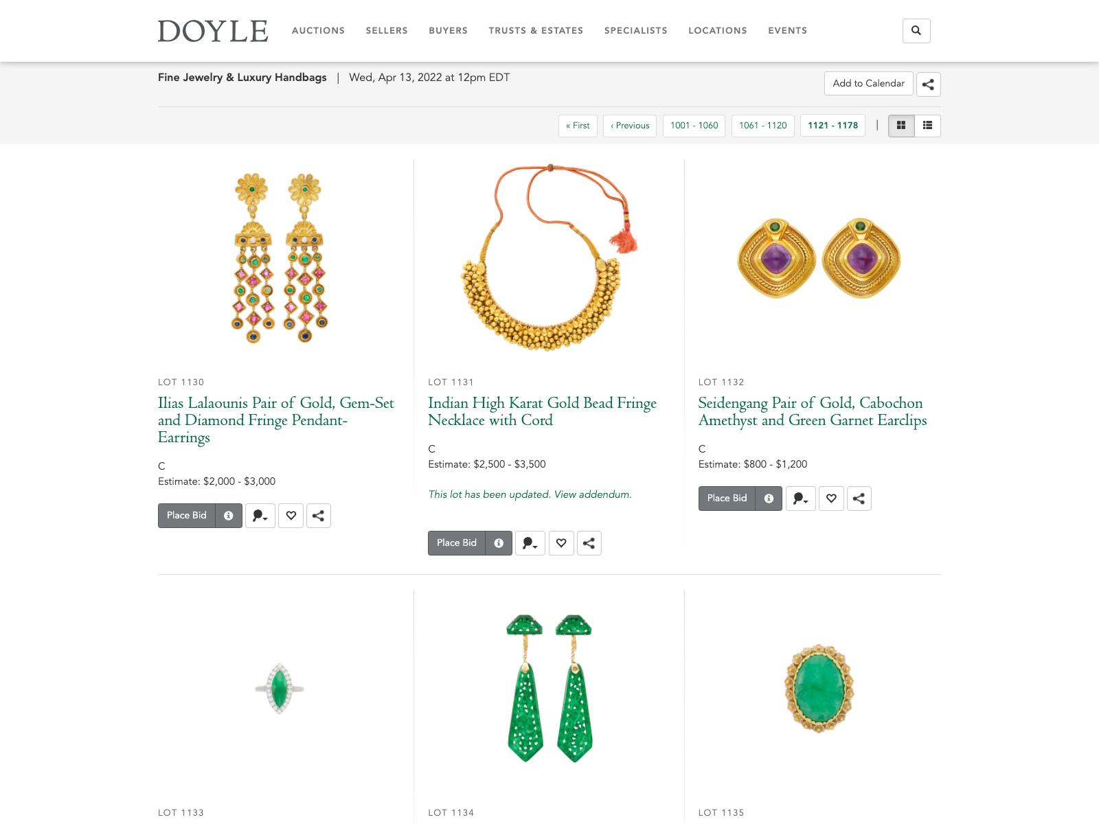 Doyle UI - Lot Listings