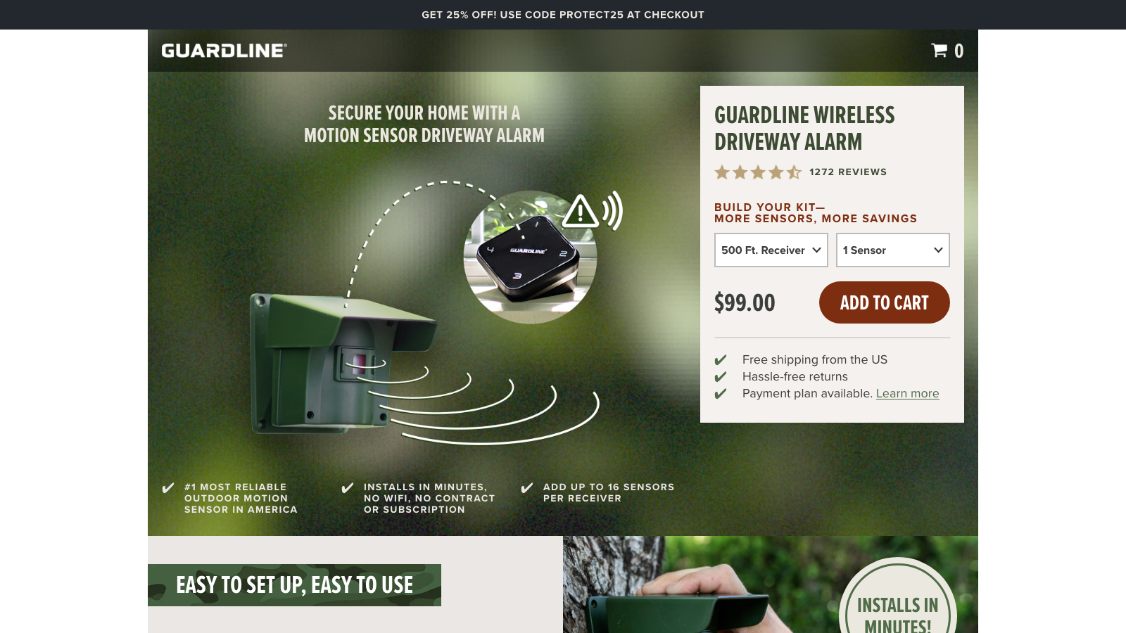 Desktop Landing Page - Guardline